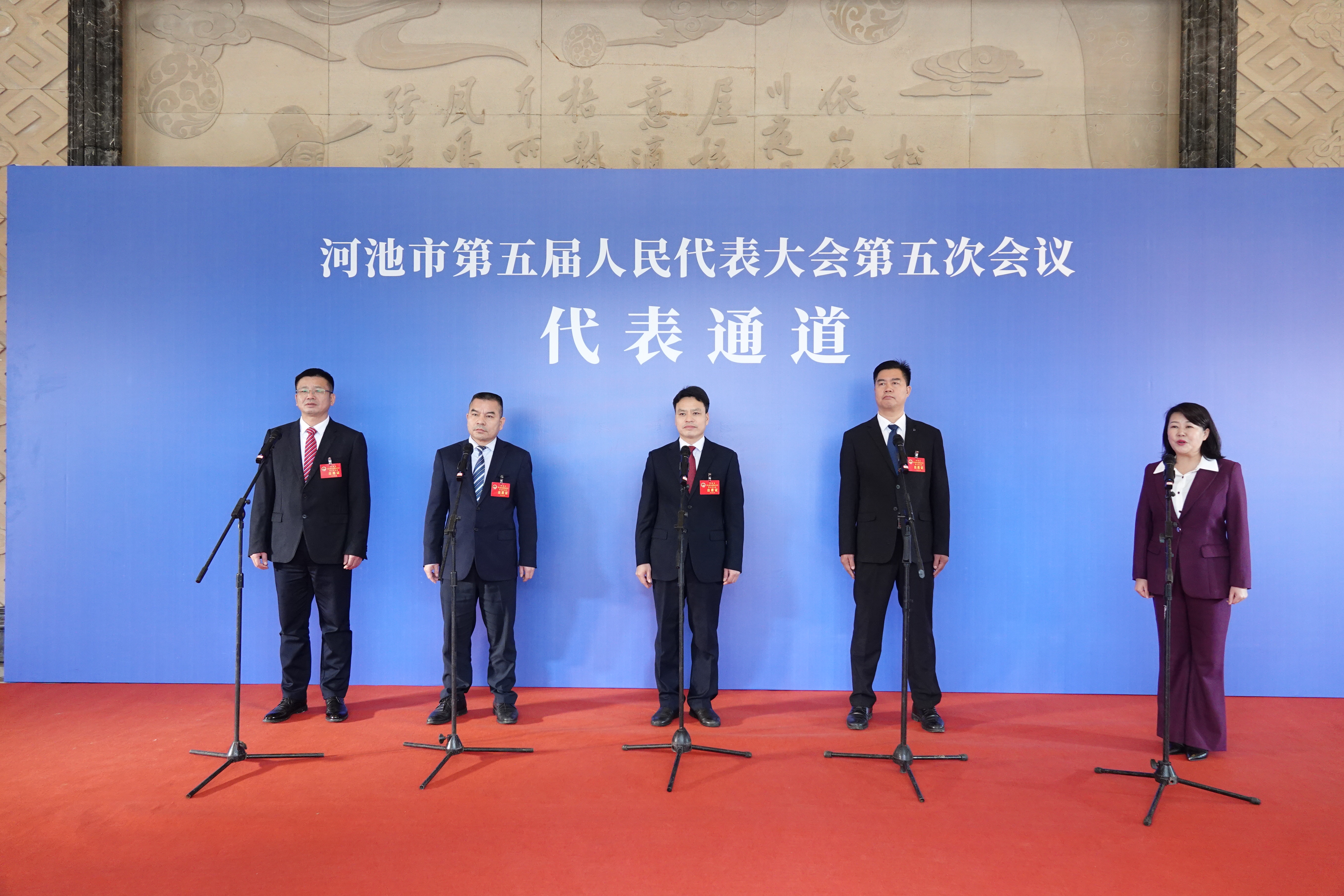16位代表亮相河池市第五届人民代表大会第五次会议“代表通道”